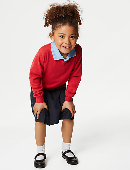 2pk Unisex Pure Cotton School Jumper (3-18 Yrs)