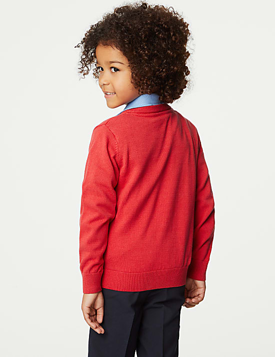 2pk Unisex Pure Cotton School Jumper (3-18 Yrs)