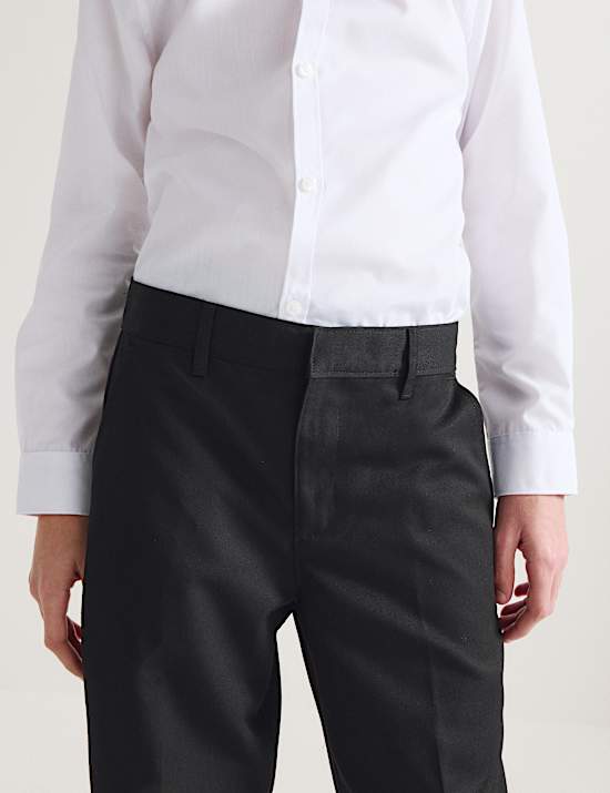 2 Pack Boys' Regular Leg School Trousers (2-18 Yrs)
