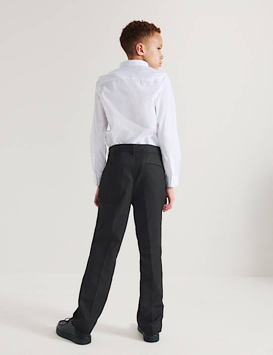 2 Pack Boys' Regular Leg School Trousers (2-18 Yrs)
