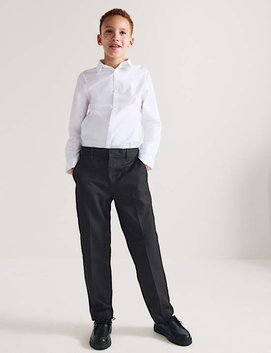 2 Pack Boys' Regular Leg School Trousers (2-18 Yrs)