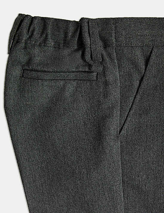 2 Pack Boys' Slim Leg School Trousers (2-18 Yrs)