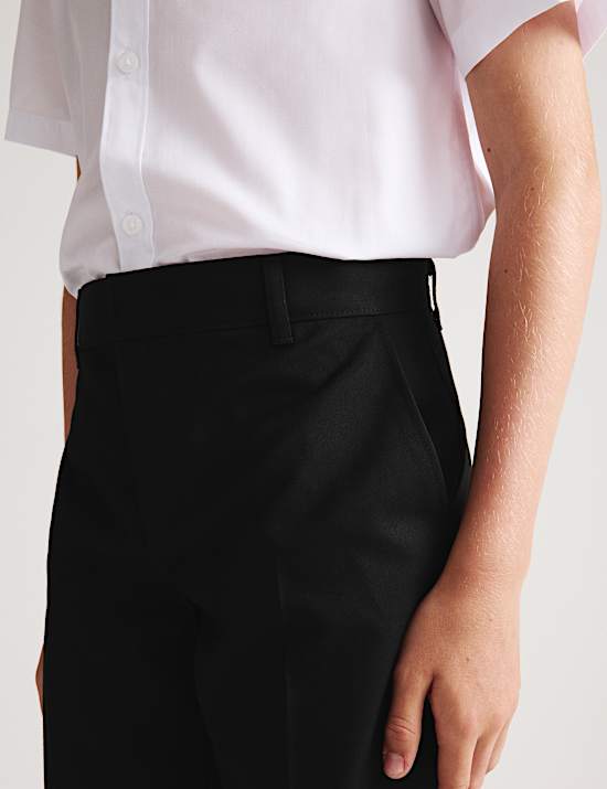 2 Pack Boys' Slim Leg School Trousers (2-18 Yrs)