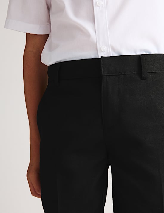 2 Pack Boys' Skinny Leg School Trousers (2-18 Yrs)