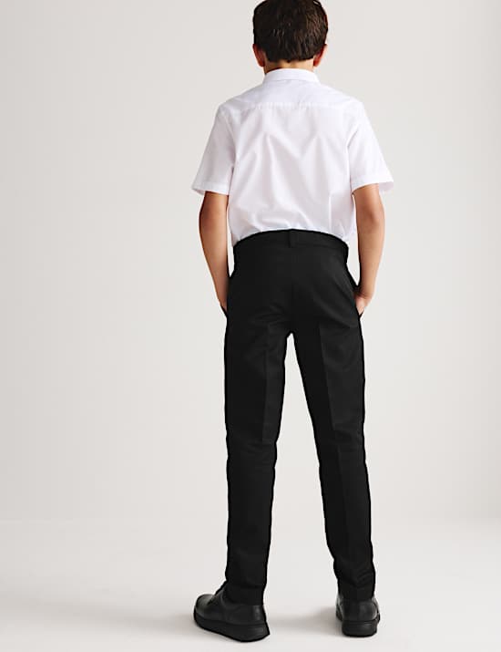 2 Pack Boys' Skinny Leg School Trousers (2-18 Yrs)