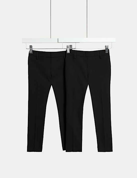 2pk Boys' Skinny Leg Stretch Trousers (2-18 Yrs)