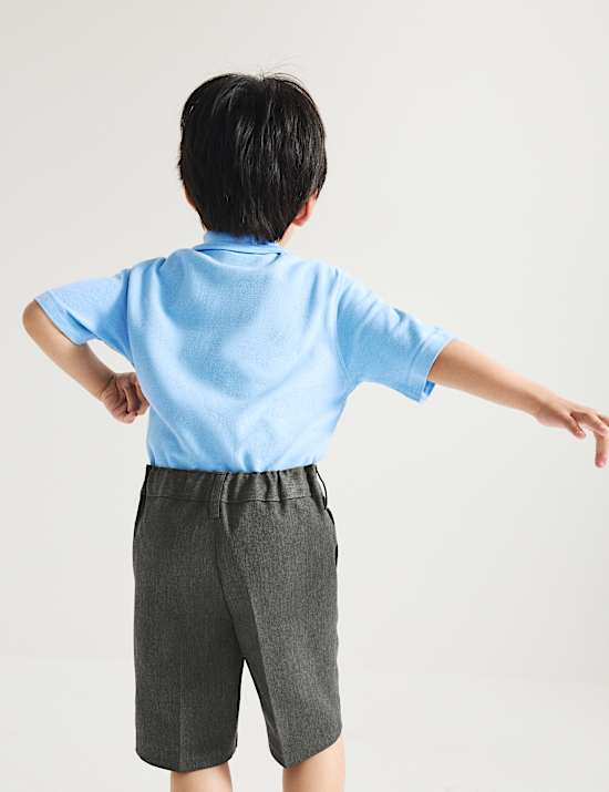 2 Pack Boys' Regular Leg School Shorts (2-15 Yrs)