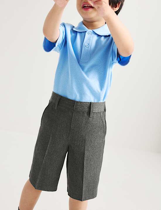2 Pack Boys' Regular Leg School Shorts (2-15 Yrs)