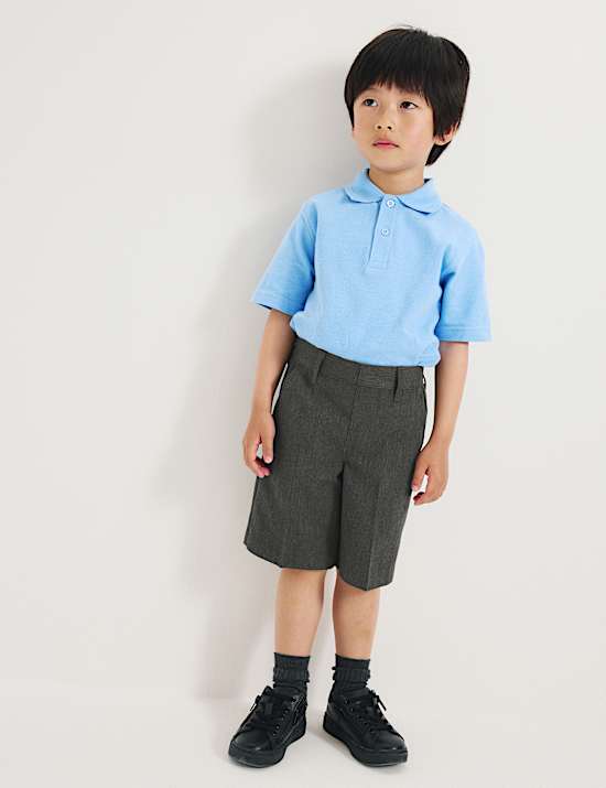 2 Pack Boys' Regular Leg School Shorts (2-15 Yrs)