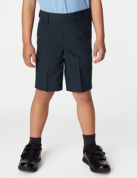 2pk Boys' Slim Leg School Shorts (2-14 Yrs)
