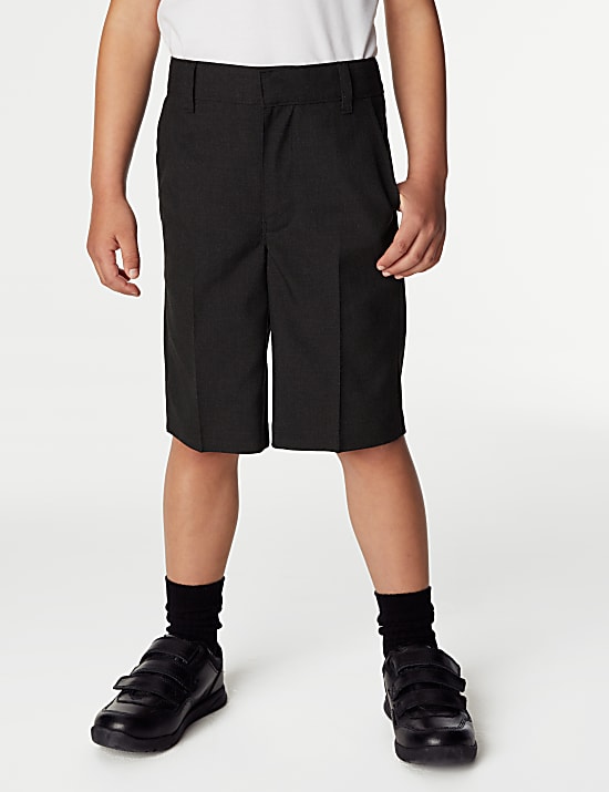 2pk Boys' Slim Leg School Shorts (2-14 Yrs)