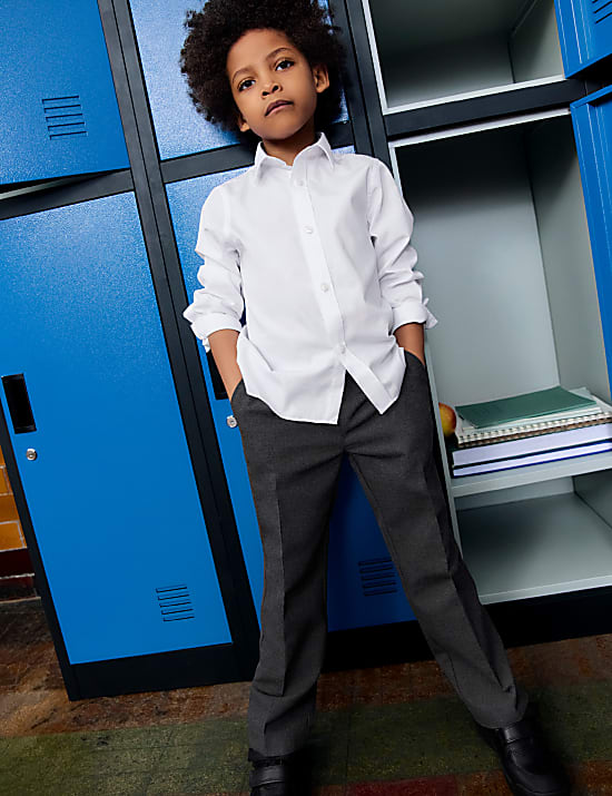 3pk Boys' Slim Fit Easy Iron School Shirts (2-16 Yrs)