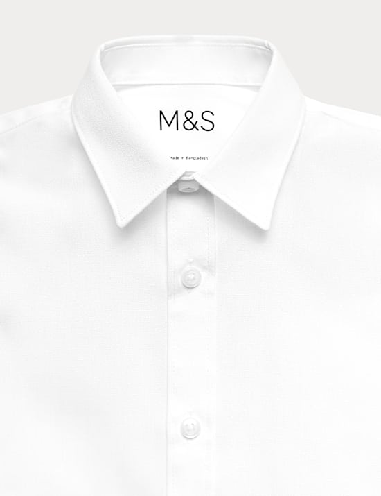 3 Pack Boys' Plus Fit Easy Iron School Shirts (4-18 Yrs)