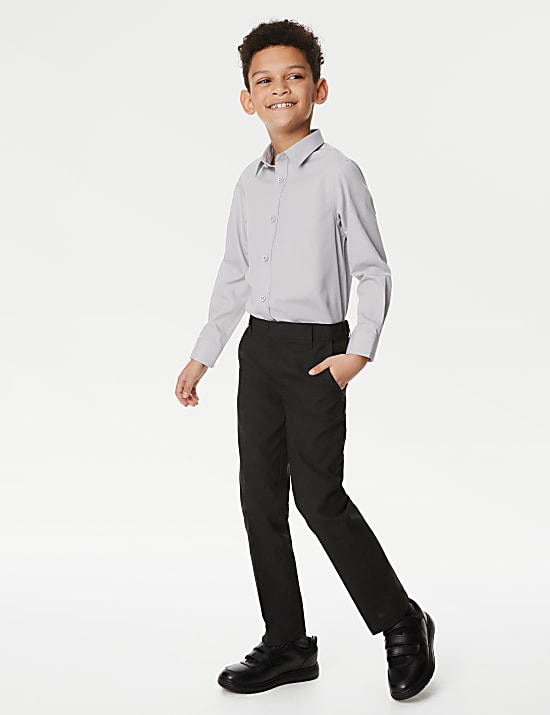 3pk Boys' Easy Iron School Shirts (2-16 Yrs)