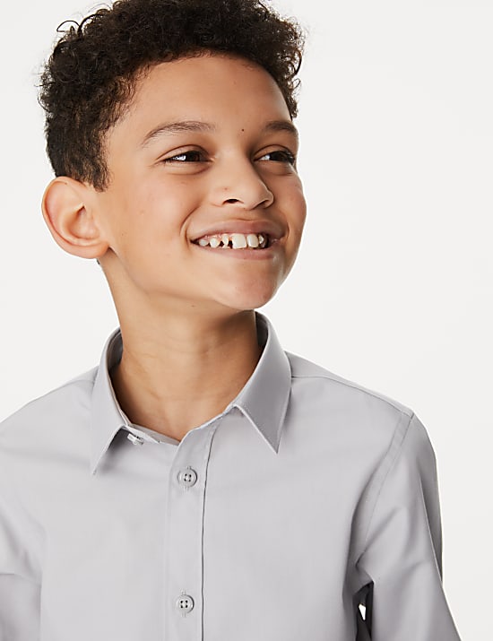 3pk Boys' Easy Iron School Shirts (2-16 Yrs)