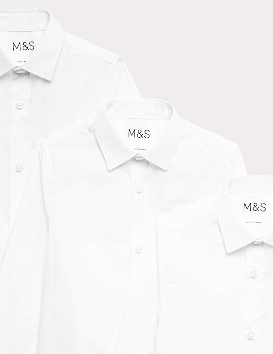 Chłopięce łatwe w prasowaniu koszule szkolne (2&ndash;16 lat), 3 szt.