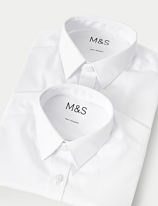 2pk Boys' Non-Iron School Shirts (2-18 Yrs)