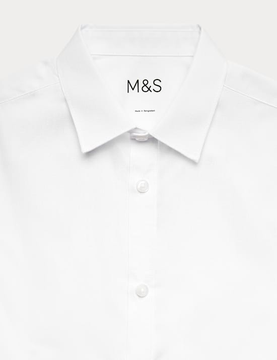 3 Pack Boys' Longer Length Easy Iron School Shirts (4-18 Yrs)