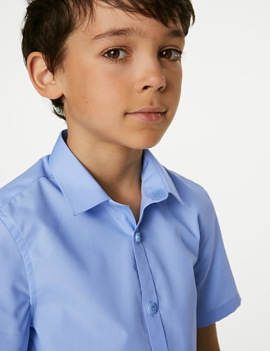 3pk Boys' Slim Easy Iron School Shirts (2-16 Yrs)