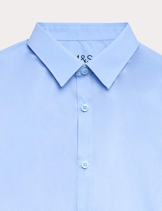 3 Pack Boys' Slim Easy Iron School Shirts (2-16 Yrs)