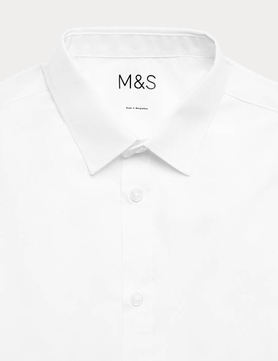 5 Pack Boys' Regular Fit Easy to Iron School Shirts (2-18 Yrs)