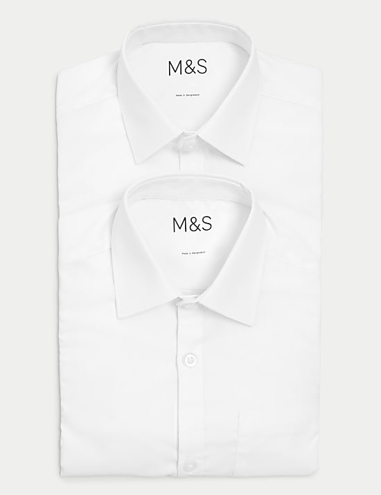 2pk Boys' Non-Iron School Shirts (2-18 Yrs)