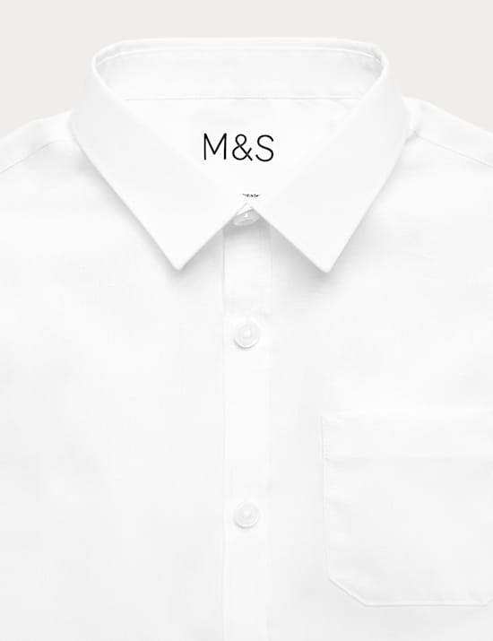 2 Pack Boys' Slim Fit Non-Iron School Shirts (2-18 Yrs)