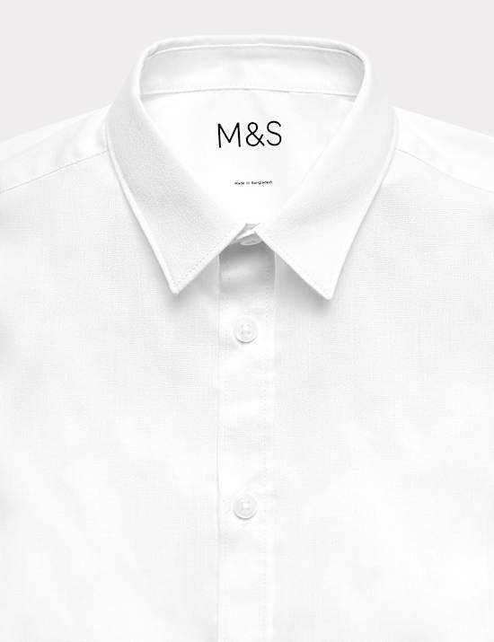 2 Pack Boys' Skinny Fit Stretch School Shirts (2-18 Yrs)