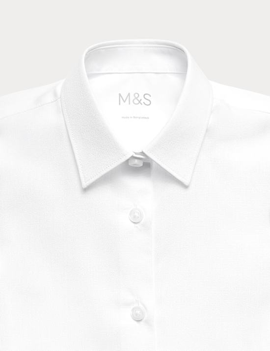 3 Pack Girls' Plus Fit Easy Iron School Shirts (4-18 Yrs)