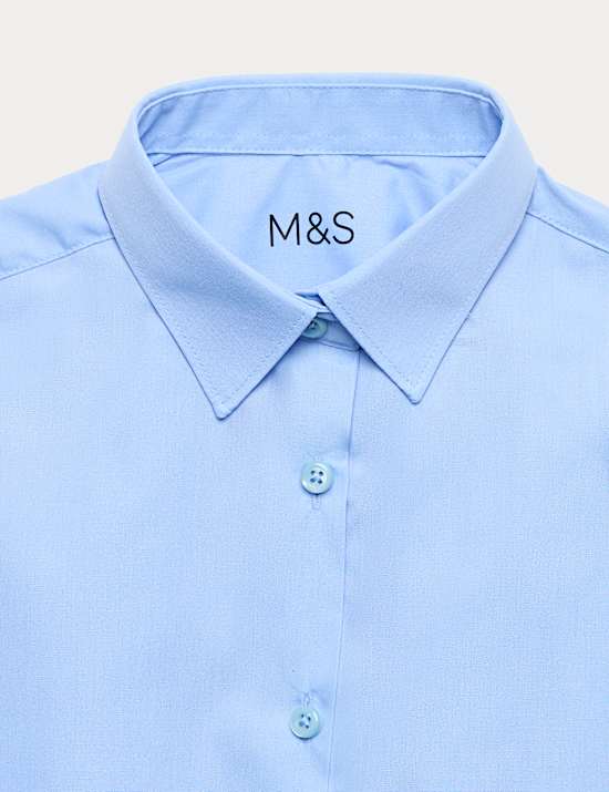 3 Pack Girls' Easy Iron School Shirts (2-16 Yrs)