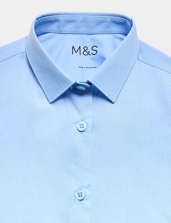 3 Pack Girls' Easy Iron School Shirts (2-16 Yrs)