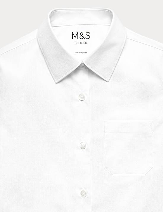 Lot de 2 chemises filles sans repassage, id&eacute;ales pour l&rsquo;&eacute;cole (du 2 au 18 ans)