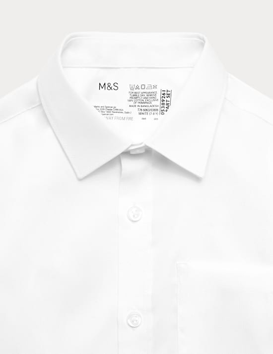 2 Pack Pure Cotton Regular Fit Shirts (2-18 Yrs)