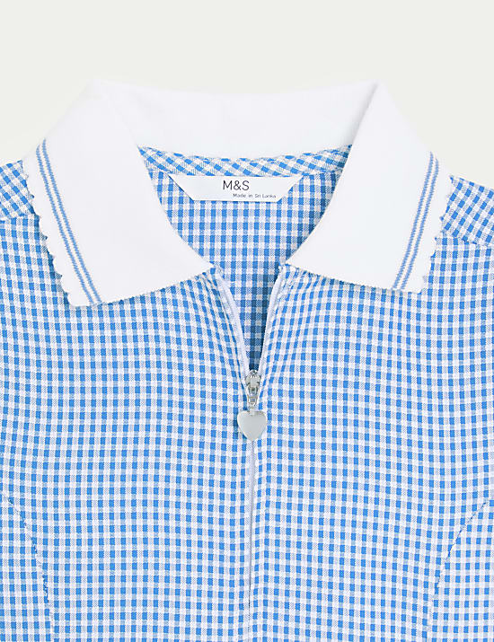 Girls' Gingham School Playsuit (2-14 Yrs)