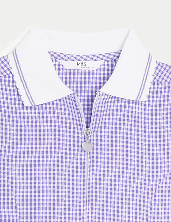 Girls' Gingham School Playsuit (2-14 Yrs)