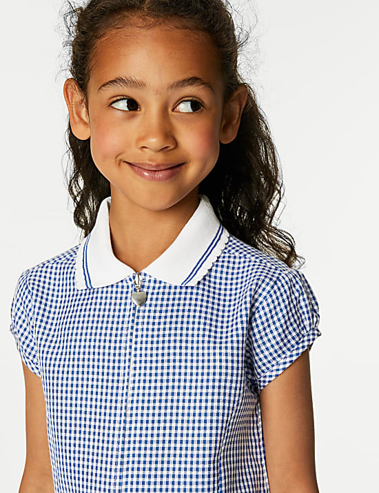 Girls' Gingham School Playsuit (2-14 Yrs)