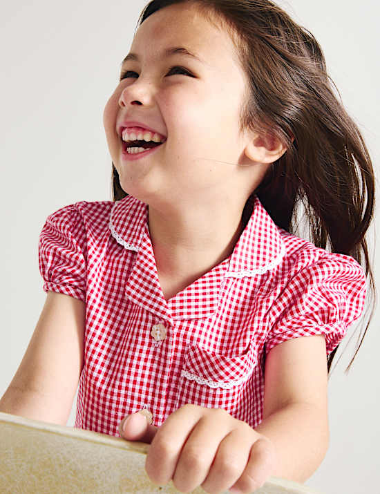 2 Pack Cotton Rich Gingham Dresses (2-14 Yrs)