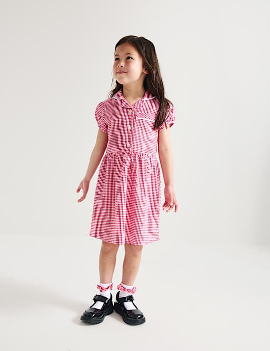 2 Pack Cotton Rich Gingham Dresses (2-14 Yrs)