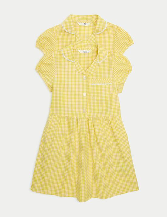 2 Kleider mit hohem Baumwollanteil und Gingham-Muster (2&ndash;14 J.)