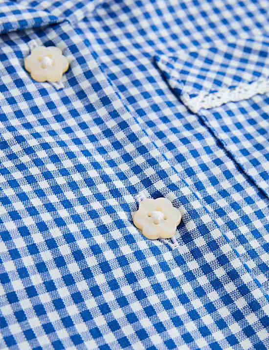 2 Pack Girls' Plus Fit Gingham School Dresses (2-15 Yrs)