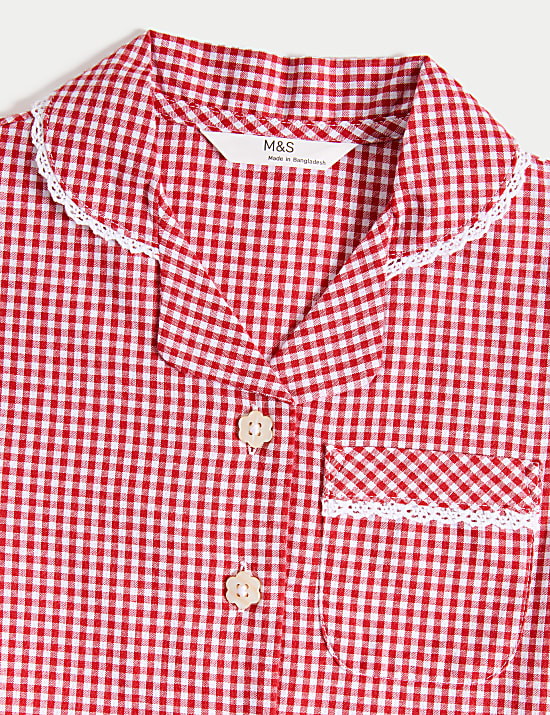 2pk Girls' Cotton Rich School Dresses (2-14 Yrs)