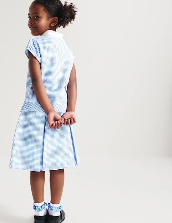 2 Pack Zip Gingham School Dresses (2-14 Yrs)