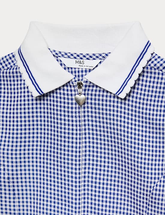 Pack de 2 vestidos escolares de vichy con cremallera (2-14 a&ntilde;os)
