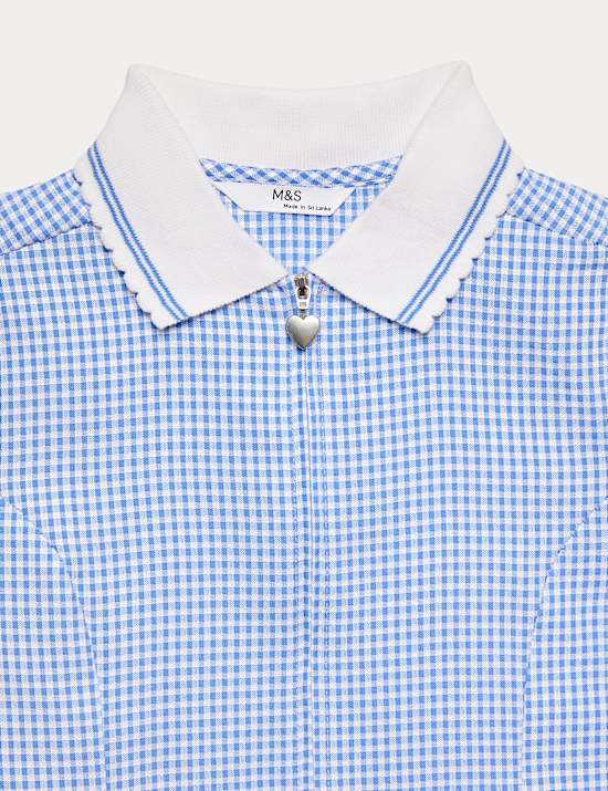 2 Pack Zip Gingham School Dresses (2-14 Yrs)