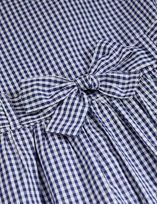 Pure Cotton Gingham School Dress (2-14 Yrs)