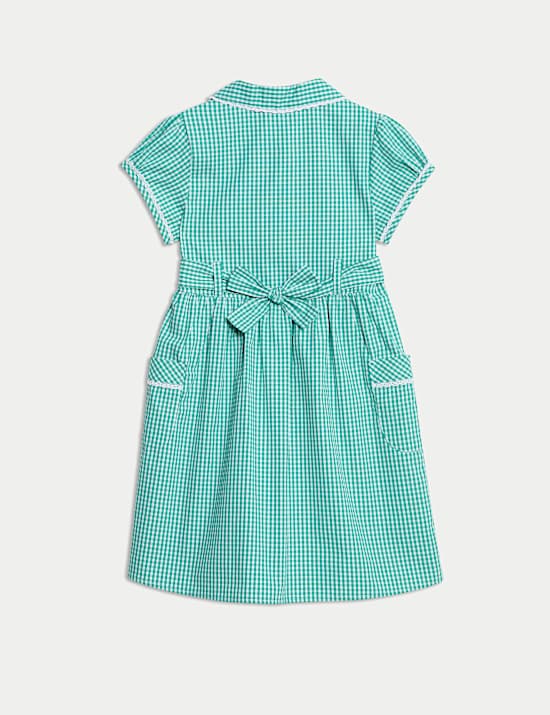 Kleid f&uuml;r die Schule aus reiner Baumwolle mit Gingham-Muster (2&ndash;14 Jahre)