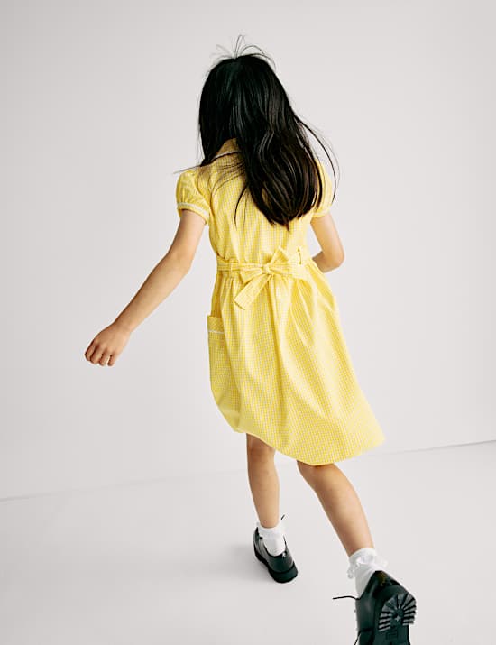 Robe pour l&rsquo;&eacute;cole 100 % coton &agrave; carreaux Vichy (du 2 au 14 ans)