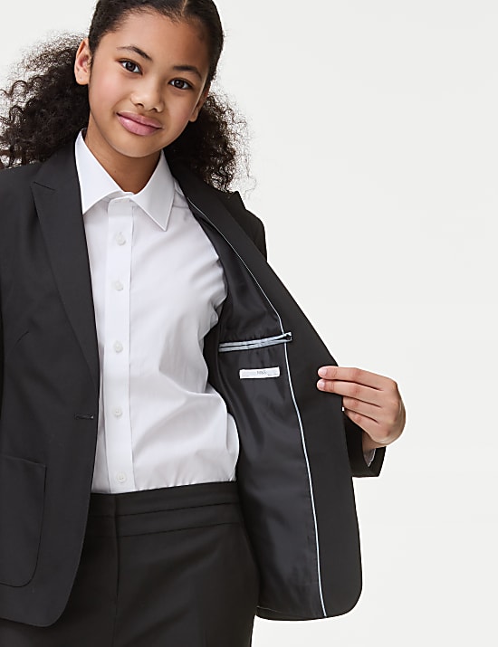 Blazer escolar ajustado para chicas (9-18 años)