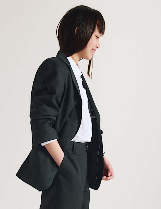 Blazer jeune fille coupe standard, id&eacute;al pour l&rsquo;&eacute;cole (du 9 au 18 ans)