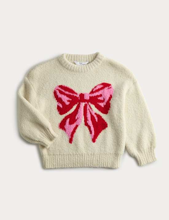 Fluffy Bow Jumper (1-8 Yrs)